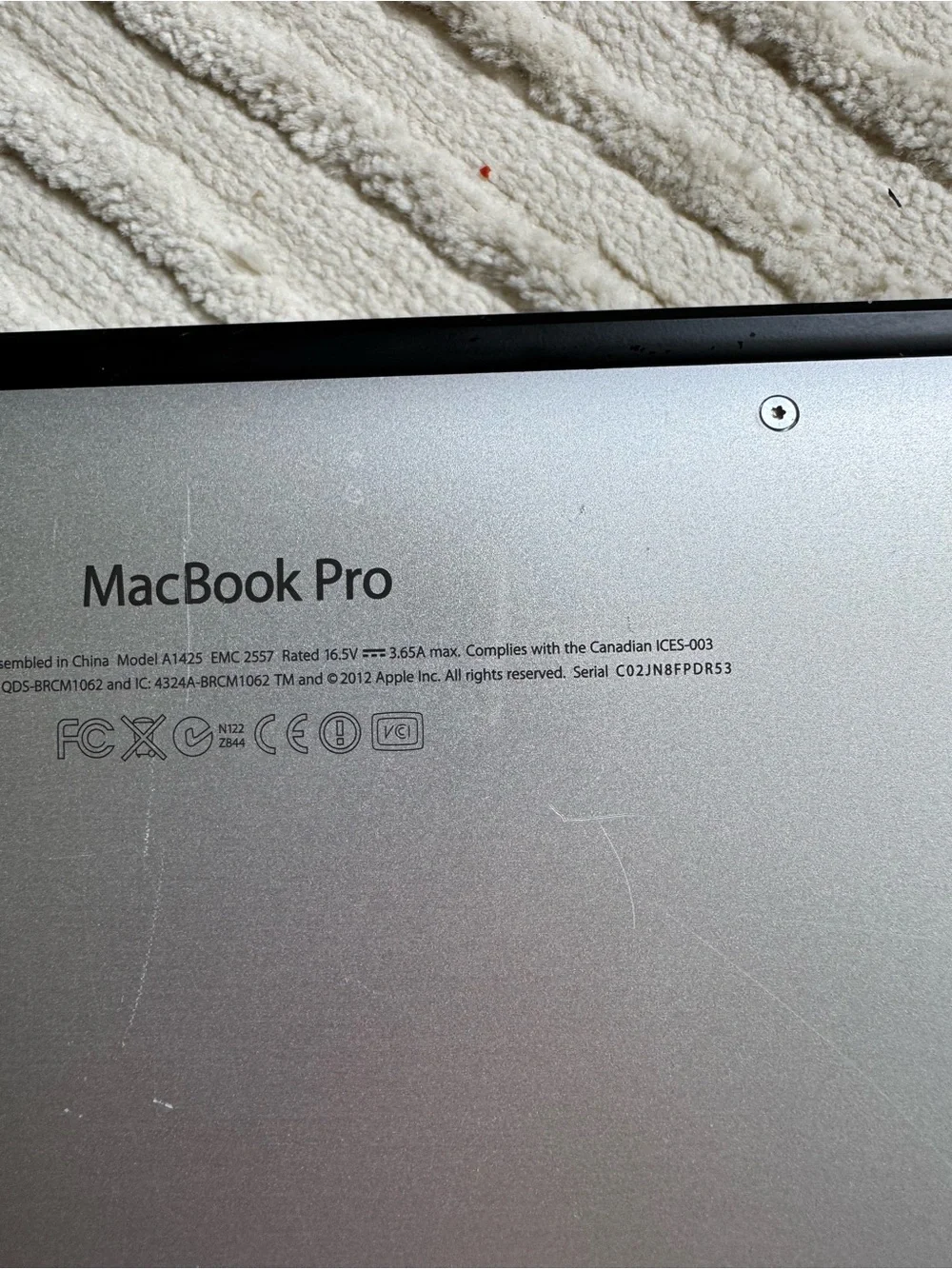 Apple MacBook Pro late 2012